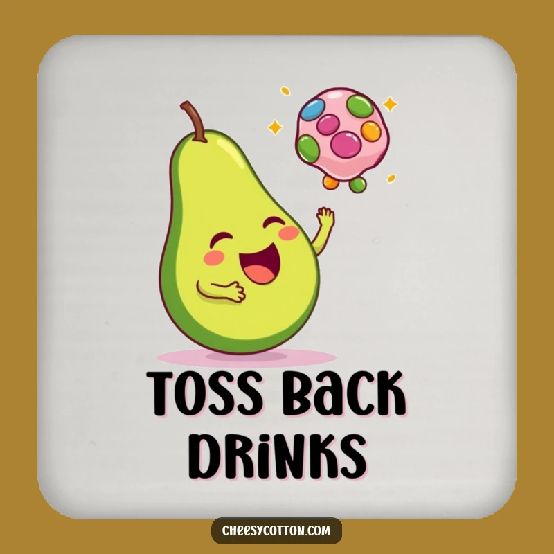 Funny Avocado Bean Bag Coasters - Protect Surfaces with Playful Fun!
