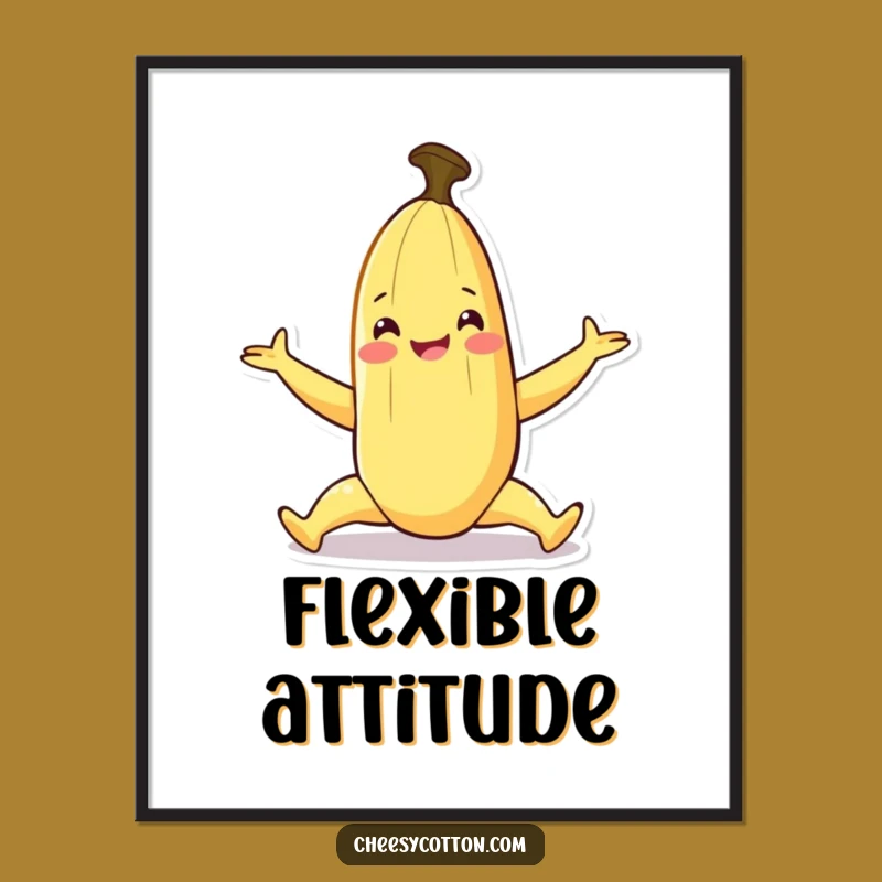 Funny Banana Split Poster - Playful Wall Art Gift!