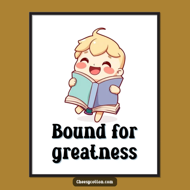 Funny Book Poster: Happy Character Art for a Joyful Reading Nook
