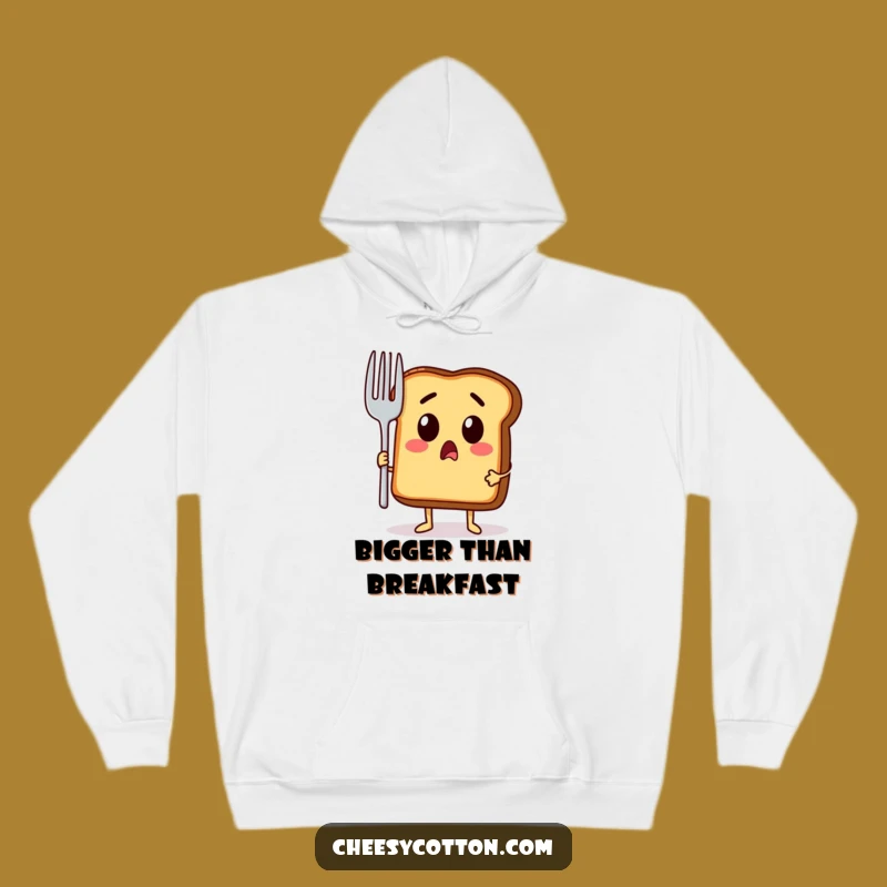 Funny Toast Surprise Hoodie: Cozy & Hilarious Breakfast Character Sweatshirt