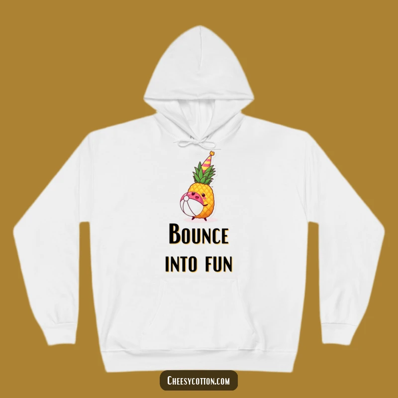 Funny Kawaii Pineapple Cozy Hoodie: Hilarious Gift for Tropical Comfort