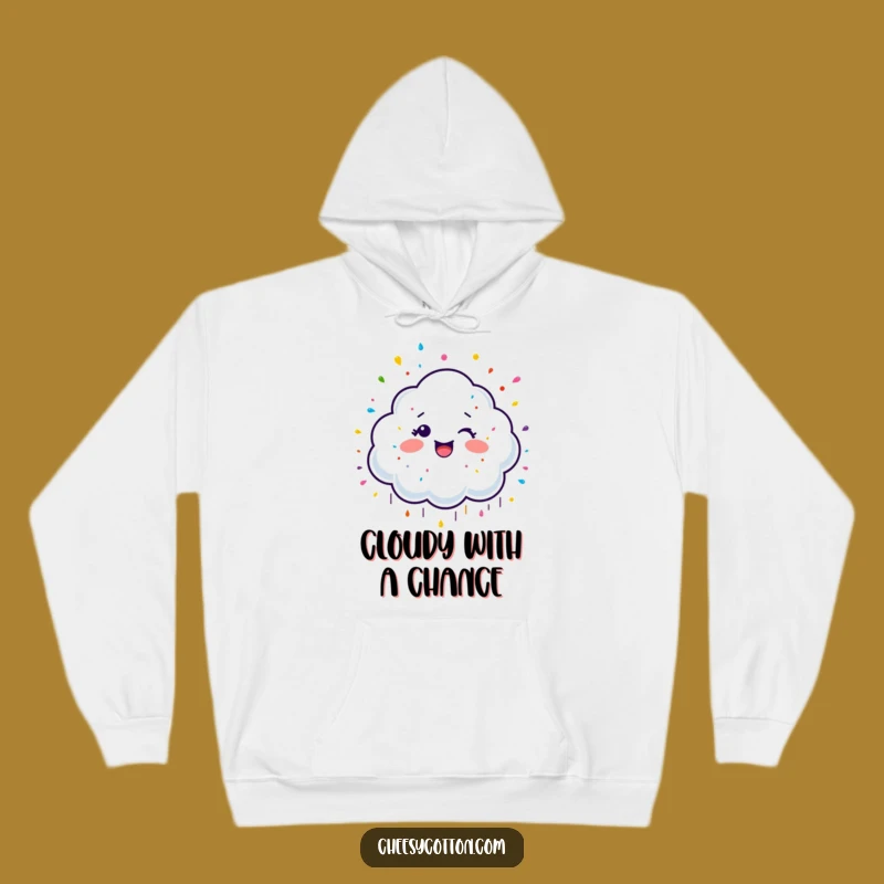 Funny Giggling Cloud Hoodie: Cozy Sprinkles of Joy, a Perfect Funny Gift!