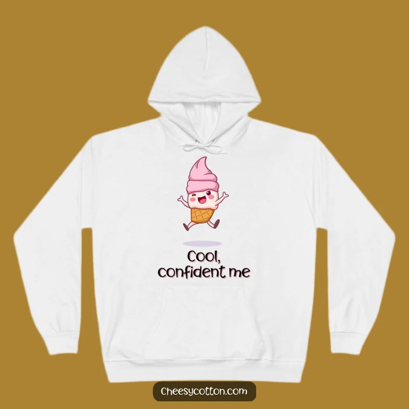Cozy Funny Ice Cream Cartwheel Hoodie: Warm & Playful Apparel!