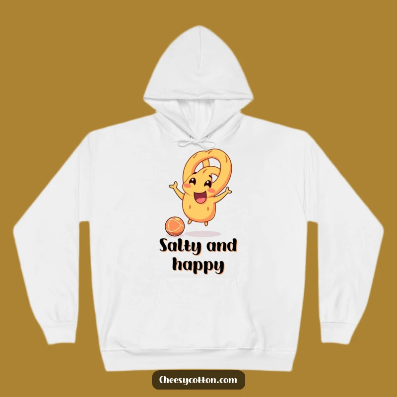 Cozy Funny Pretzel Bounce Hoodie: Joyful Comfort Wear