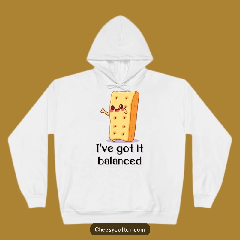 Funny Cheesy Cracker Hoodie: Stay Cozy with Glee and Snack Humor