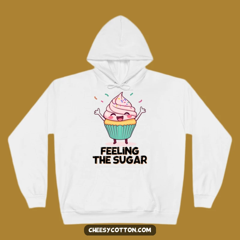 Funny Cupcake Dance Hoodie: Cozy Celebration, Sprinkles Everywhere