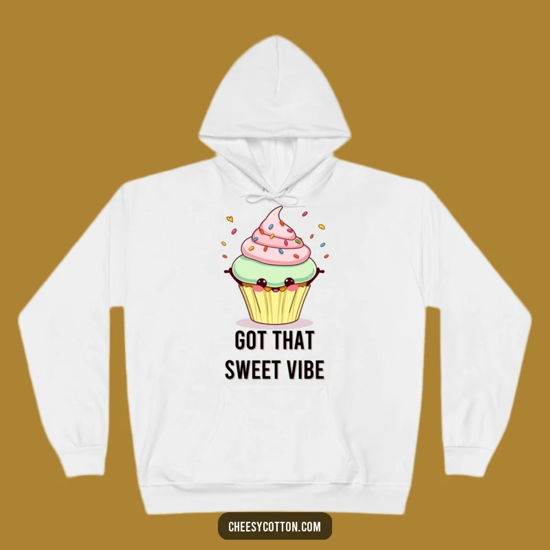Cozy Funny Cupcake Hoodie: Warm and Hilarious Dessert Character Sweatshirt Gift