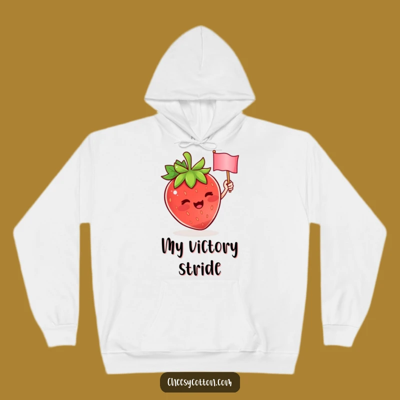 Funny Strawberry Flag Hoodie: Cozy & Cute Character Apparel for Cheerful Days