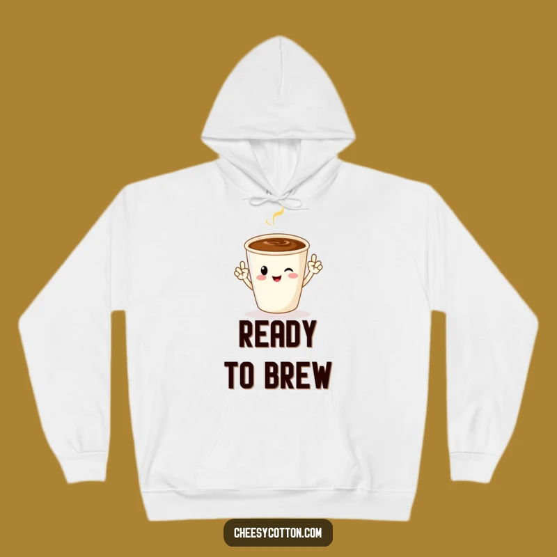 Funny Coffee Jazz Hands Hoodie: Cozy & Cheerful Character Sweatshirt