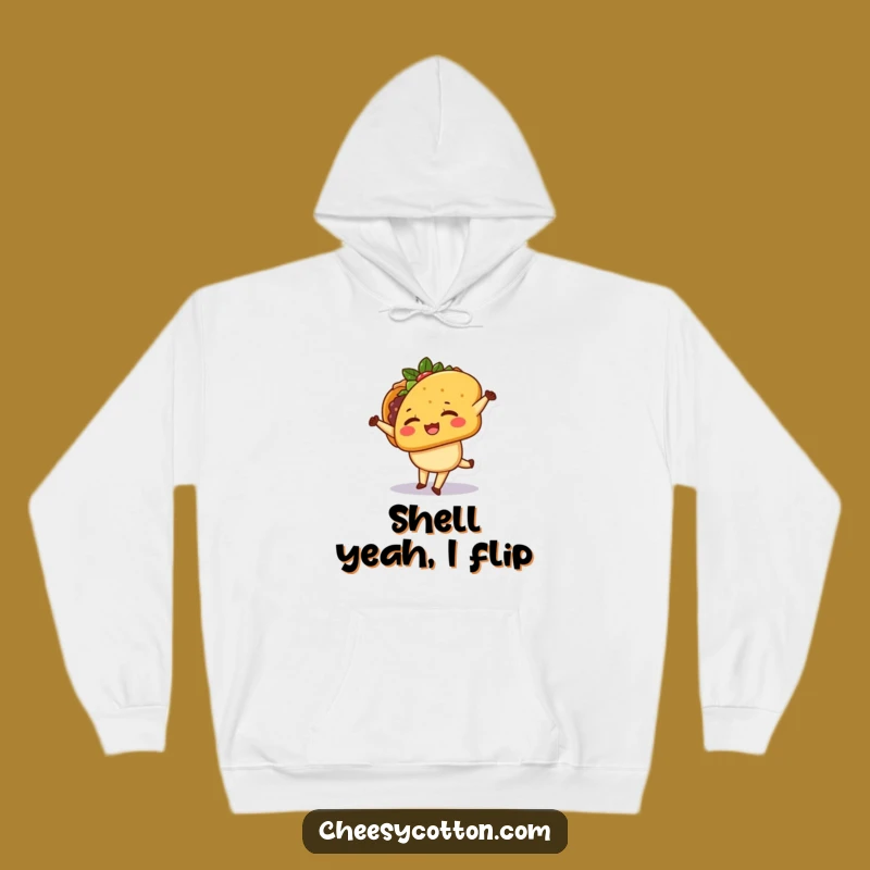 Funny Kawaii Taco Cartwheel Hoodie: Cozy and Humorous Gift for All