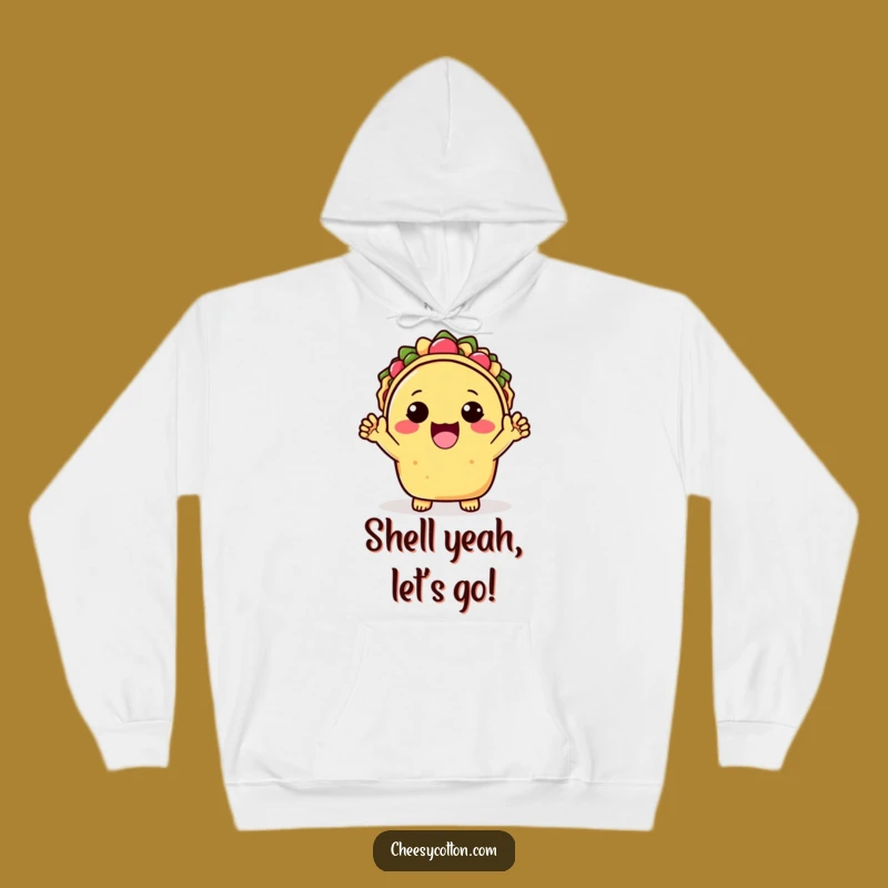 Funny Kawaii Taco Hoodie: Stay Cozy with this Cheerful Fiesta Essential
