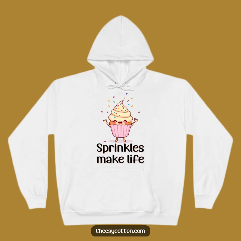 Cozy Funny Cupcake Sprinkles Juggler Hoodie: Warm & Hilarious Gift!