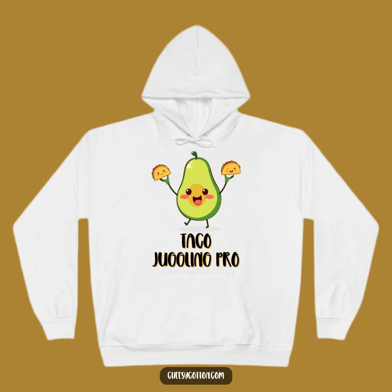 Funny Avocado Taco Hoodie: Cozy & Hilarious Gift for Food Lovers