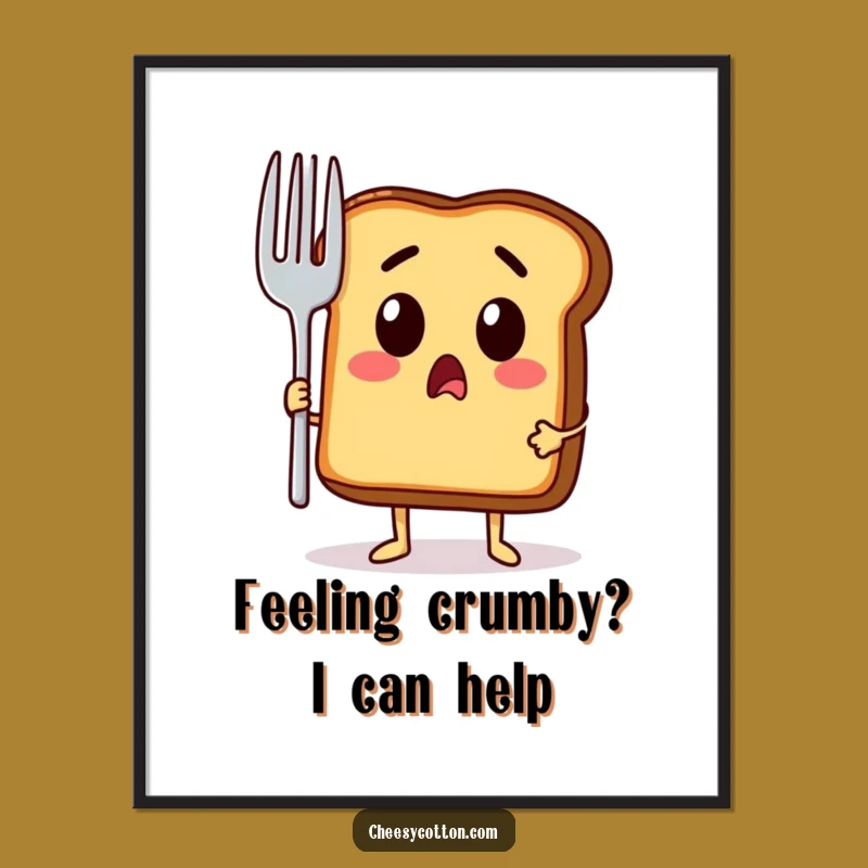 Free Printable Toast Surprise Wall Art: Funny Foodie Downloadable Art for Your Home