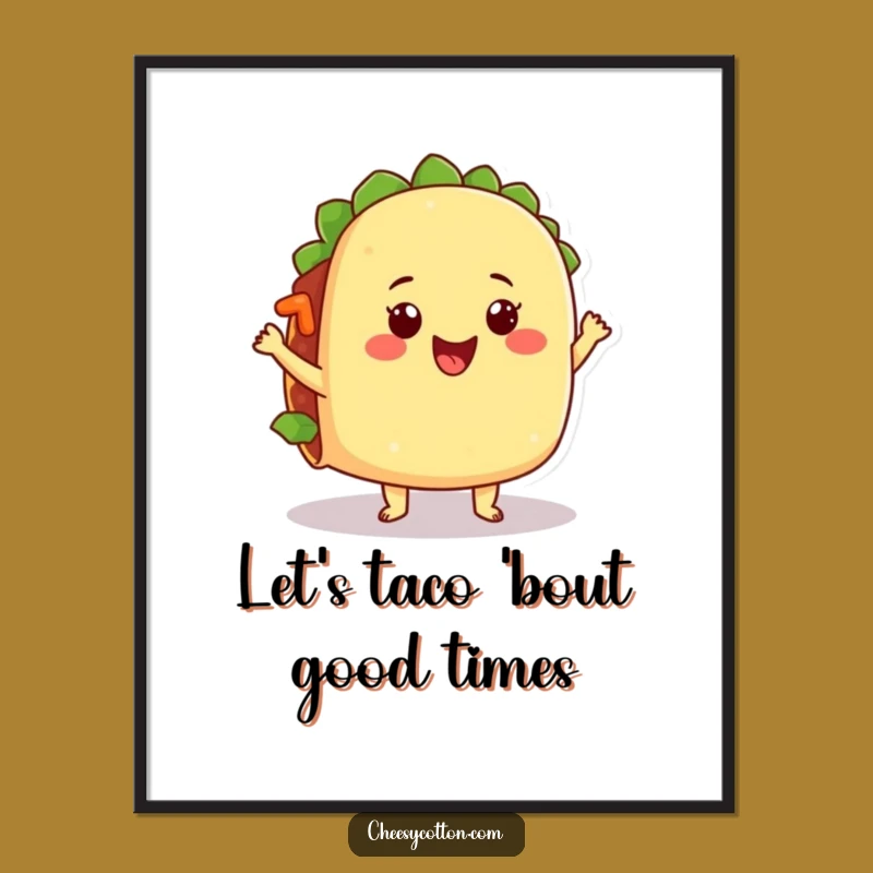 Free Printable Taco Dance Wall Art: Funny Foodie Downloadable Art for Your Home