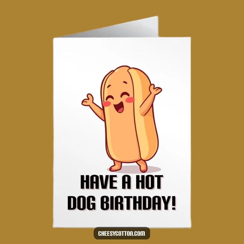 Free Printable Birthday Card: Hot Dog Dance for a Hilarious Celebration