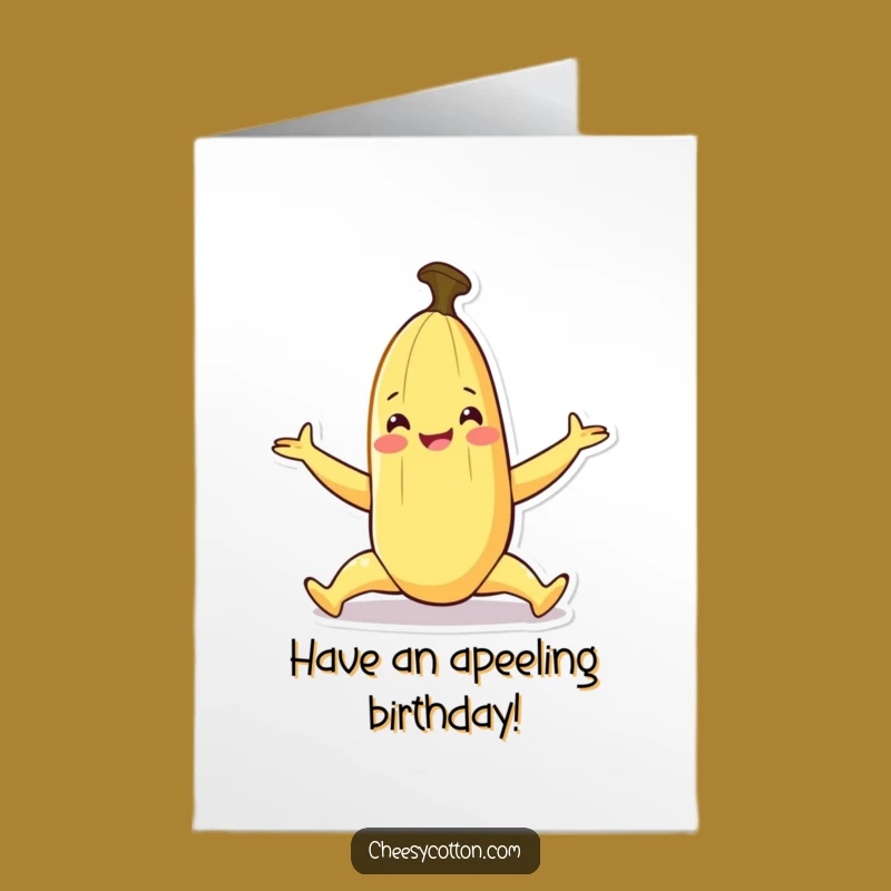 Free Printable Birthday Card: Funny Banana Split - Bendy Fun Download!