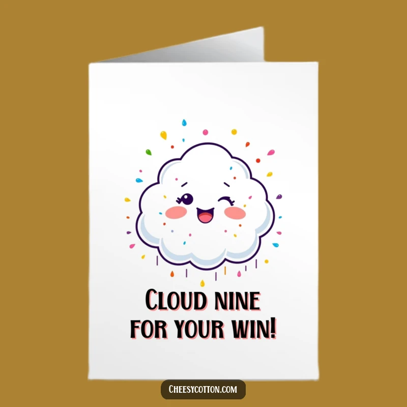 Free Printable Cloud Congrats Card: Sprinkle Your Success, Giggling Cloud Downloadable