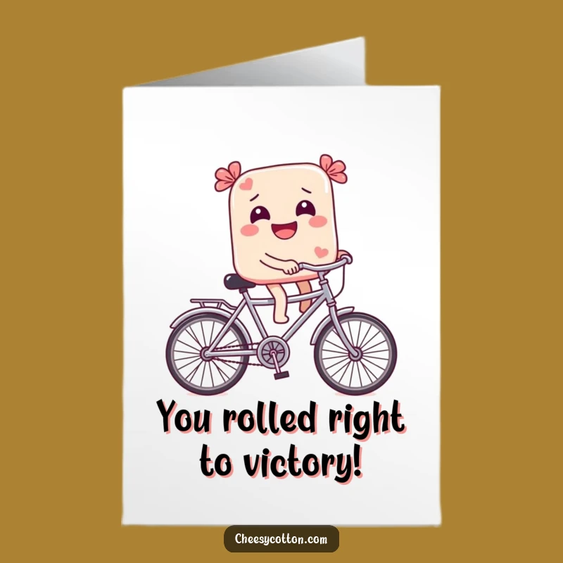 Free Printable Congrats Card: Candy's Little Bike Ride - Whimsical DIY Downloadable Gift