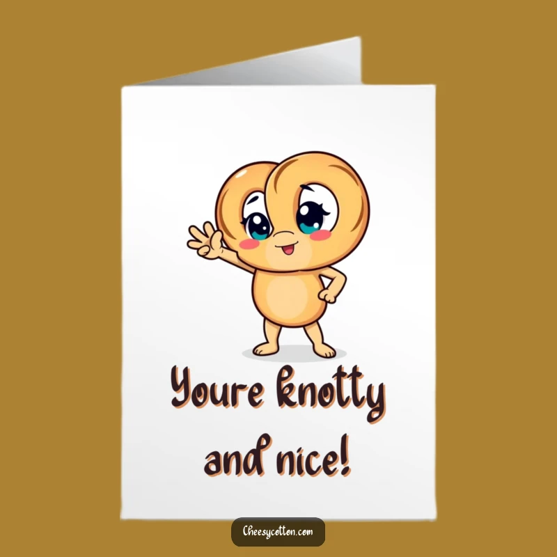 Free Printable Congrats Card: Funny Pretzel Pose - Bold & Downloadable!