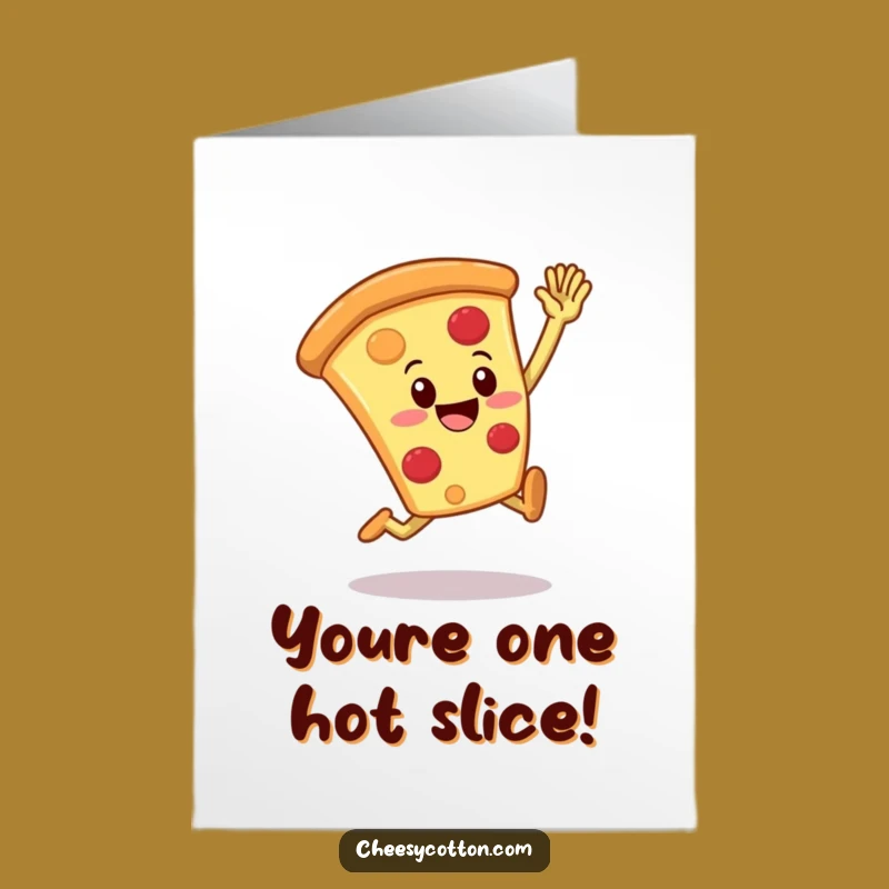 Free Printable Congrats Card: Pizza High Five, Cheesy Downloadable Gift