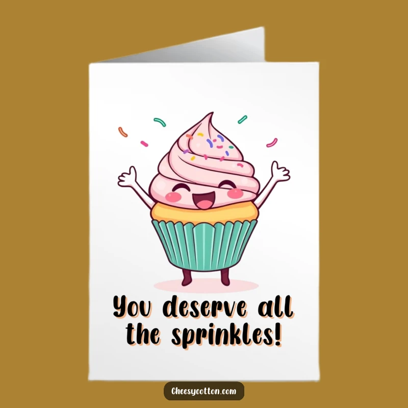 Free Printable Congratulations Card: Celebratory Cupcake Dance, Your Funniest Downloadable Gift!
