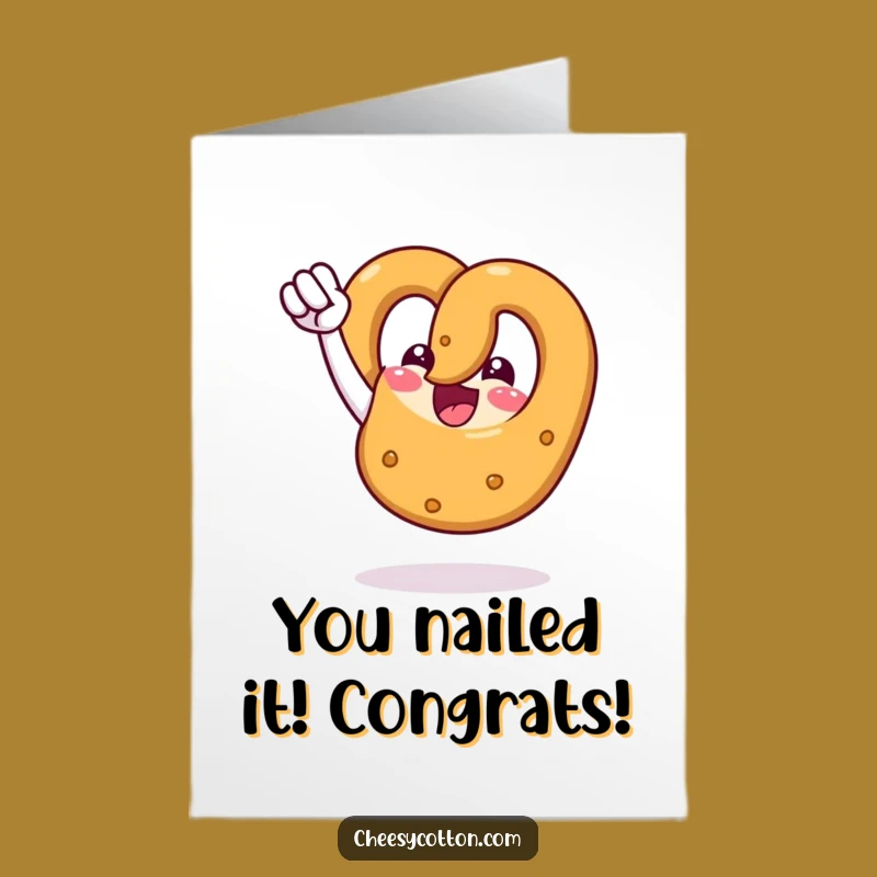 Free Printable Congratulations Card: Pretzel Fist Pump for the Ultimate Funny Downloadable Gift!