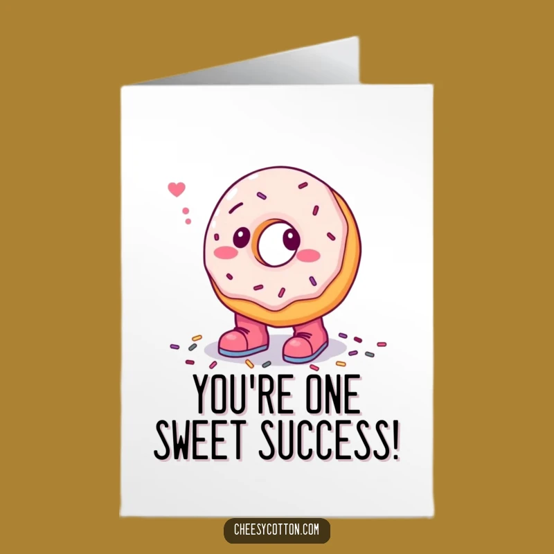 Free Printable Congrats Card: Donut's Sprinkle Stumble! Funny Downloadable!