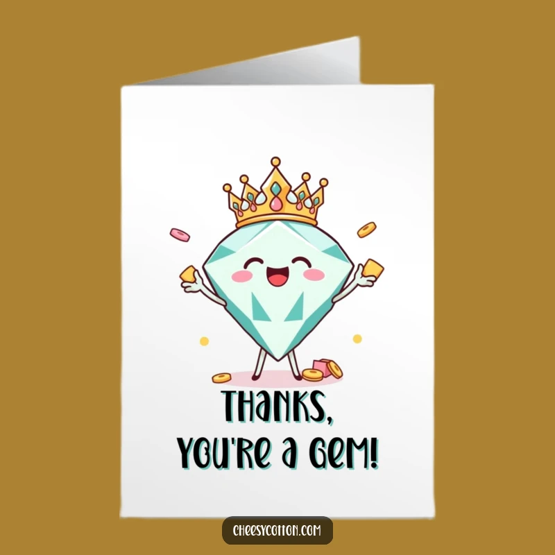Free Printable Funny Thank You Card: Diamond Snacks Downloadable