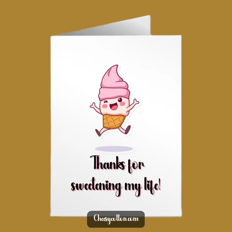 Free Printable Thank You Card: Cartwheel Ice Cream, Sweet Downloadable Gift