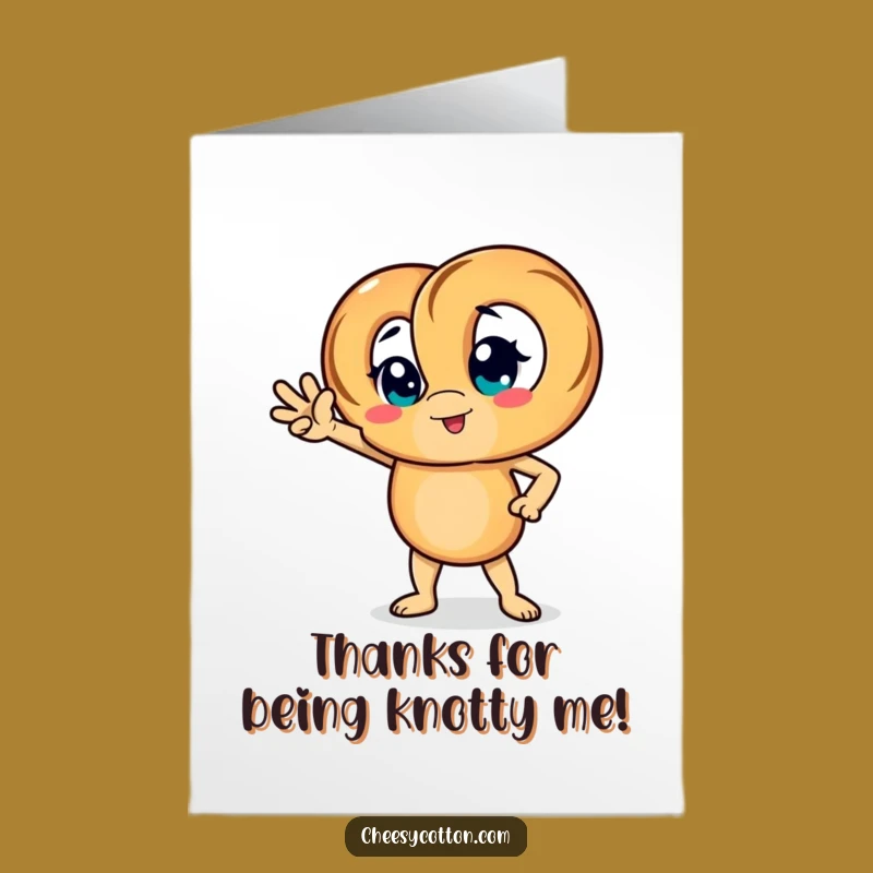 Free Printable Thank You Card: Funny Pretzel Thanks - Stylish & Downloadable!