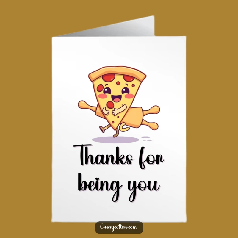 Free Printable Thank You Card: Pizza's Ride! Funny Downloadable Gratitude!