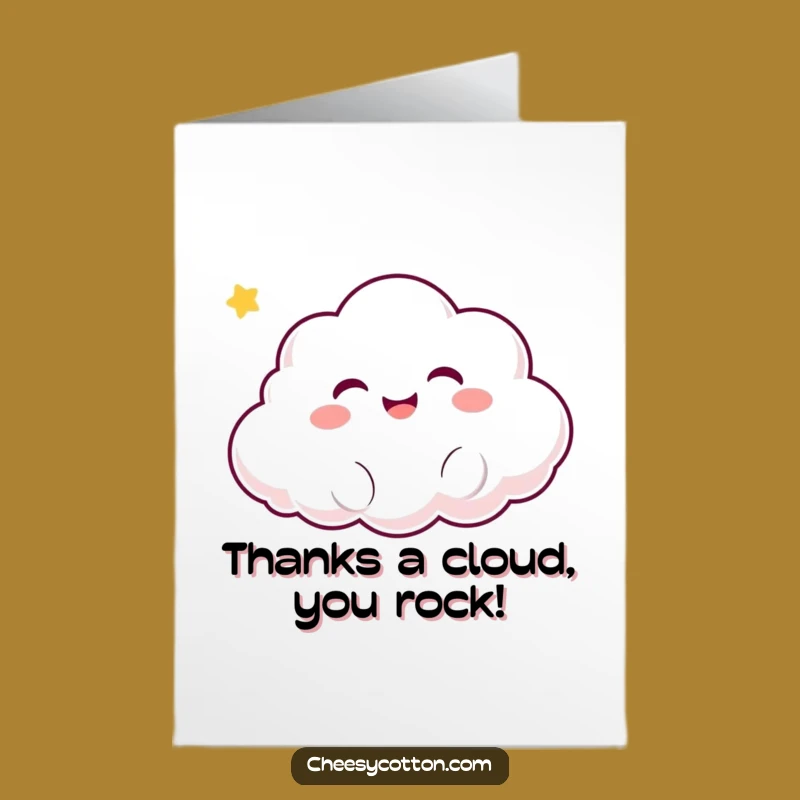 Free Printable Thank You Cloud Card: Giggles and Gratitude Downloadable