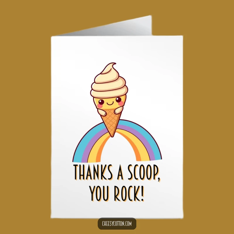 Free Printable Thank You Ice Cream Card: Sweet Gratitude Downloadable Fun