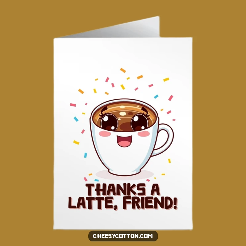 Free Printable Thank You Card: Coffee Cup's Confetti Gratitude