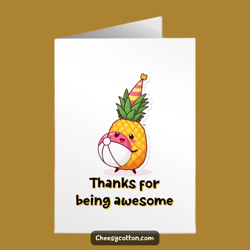Free Printable Thank You Card: Pineapple Party for a Cheerful DIY Download