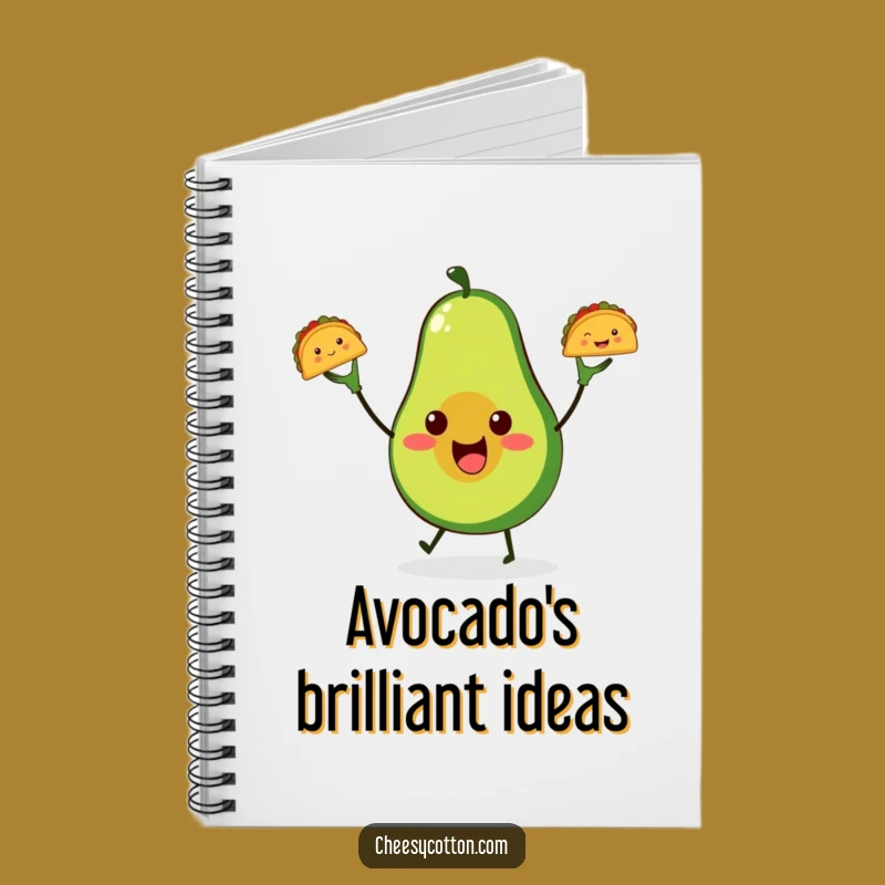 Funny Avocado Taco Juggling Notebook: Hilarious Journal for Recipes
