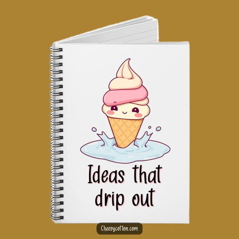 Funny Ice Cream Splash Notebook: Jot Down Sweet Ideas with a Smile