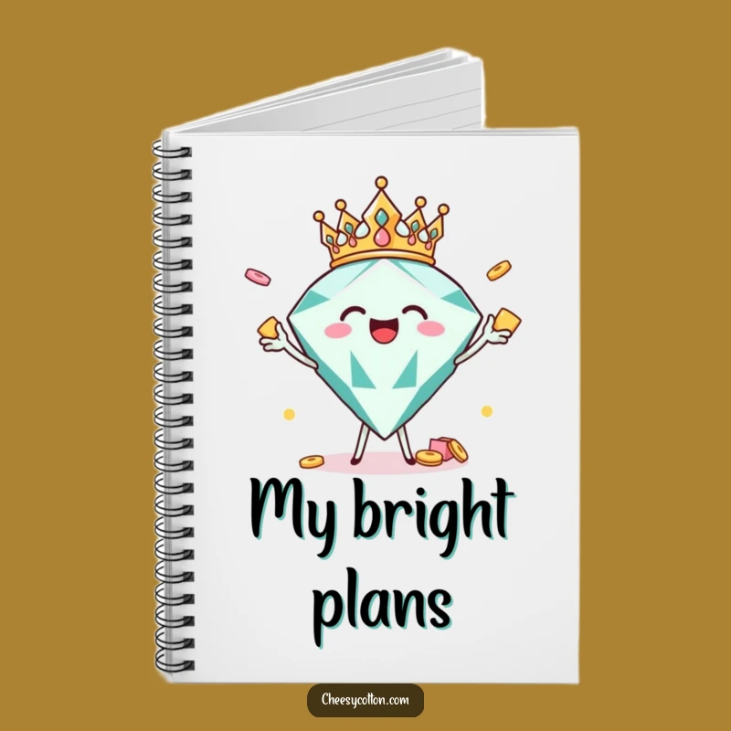 Funny Joyful Diamond Crown Notebook: Jot Down Glamorous Ideas with Hilarious Flair