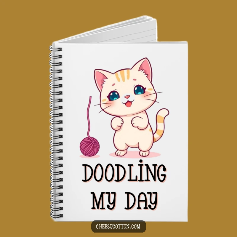 Funny Kawaii Cat Yarn Notebook: Jot Down Playful Ideas