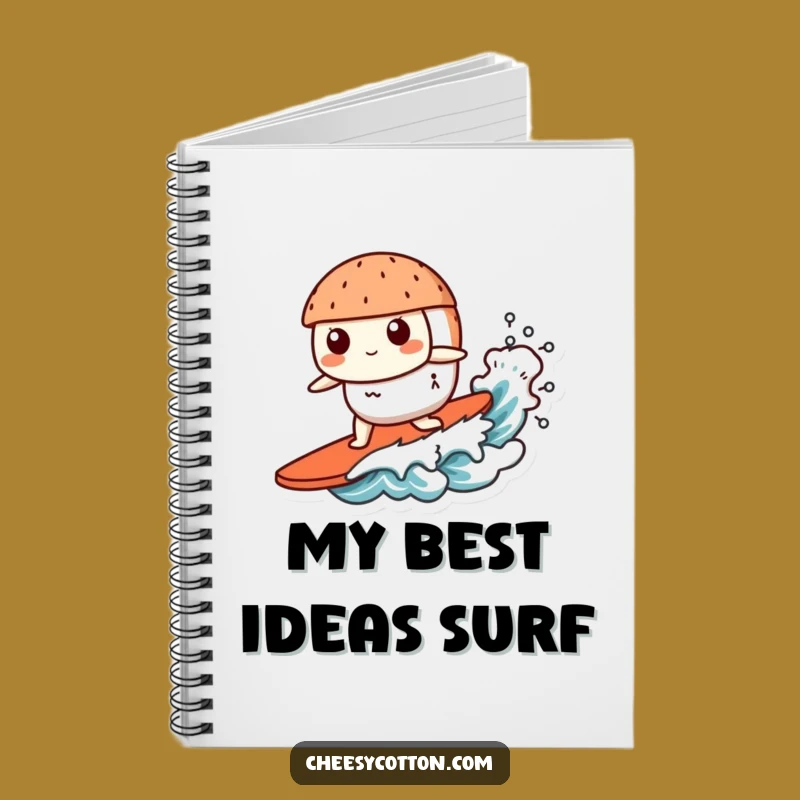 Funny Kawaii Sushi Notebook: Jot Down Rolls! Surf Notes, Cute Funny Gift For Students