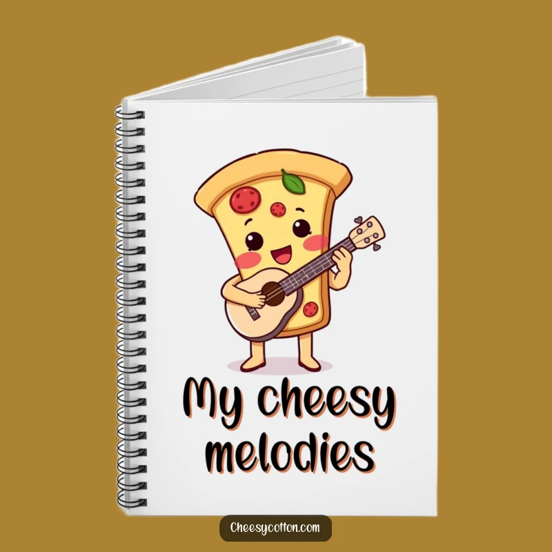 Funny Pizza Ukulele Notebook: Cute Musical Food Journal for Your Notes