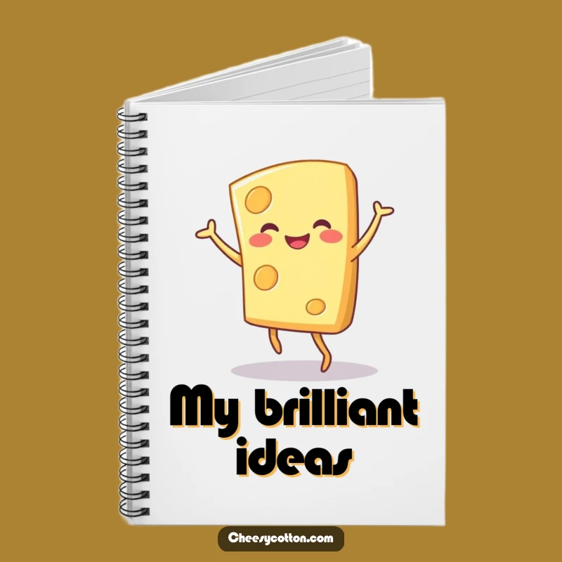 Funny Cheese Dance Notebook: Capture Ideas with a Cheerful Food Character
