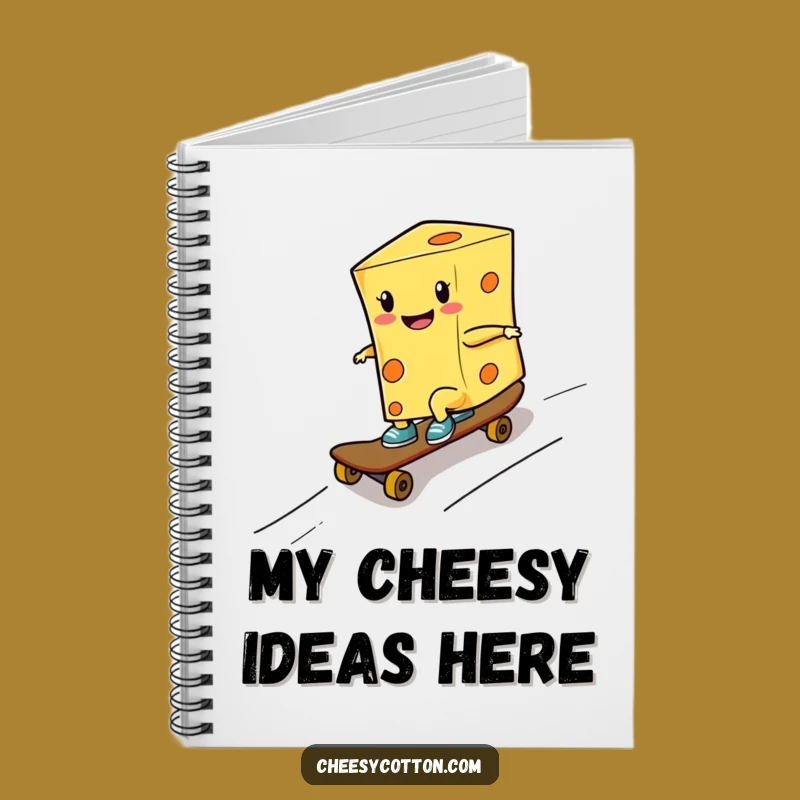 Funny Cheese Skater Notebook Ramp Ideas Foodie Journal