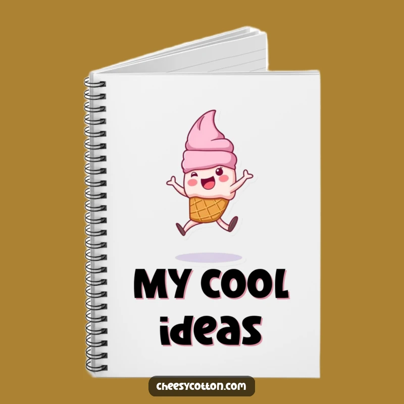 Funny Ice Cream Cartwheel Notebook: Jot Down Your Sweetest Ideas!