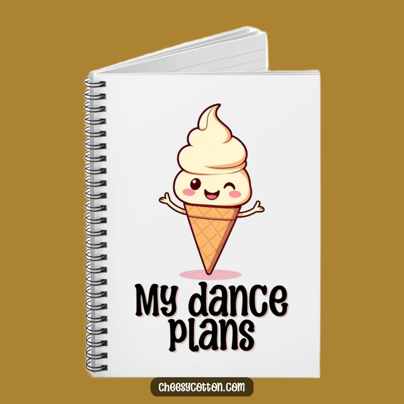 Funny Kawaii Ice Cream Dance Notebook Sweeten Your Notes With Fun