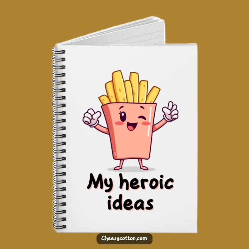 Funny French Fry Superhero Notebook: Jot Down Heroic Ideas!