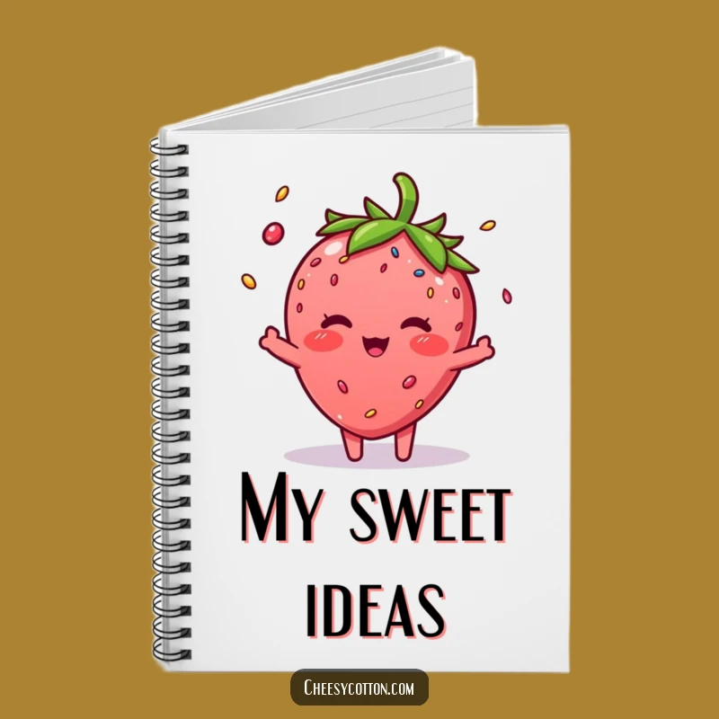 Funny Strawberry Sprinkle Notebook - Creative Fruit Journal Gift for Bright Ideas!