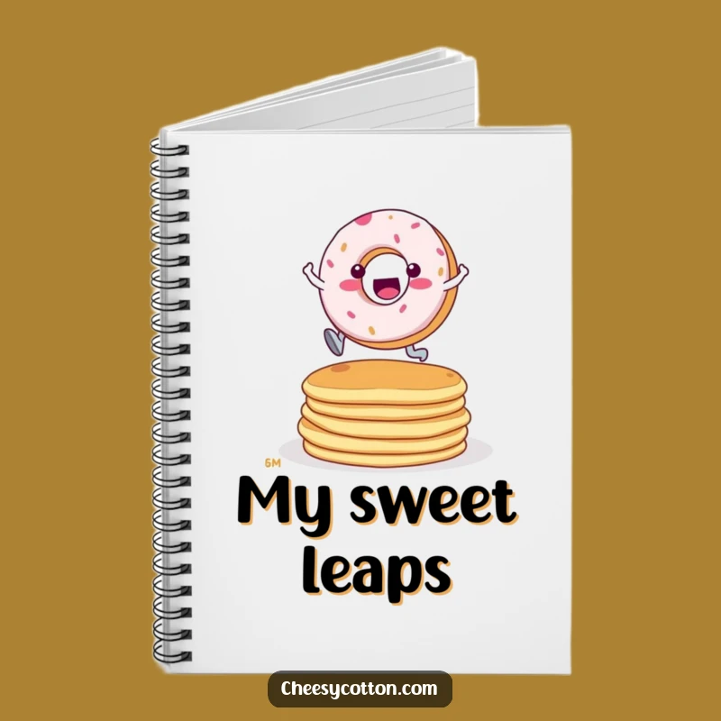 Funny Donut Pancake Leap Notebook - Creative Breakfast Journal Gift for Bright Ideas!