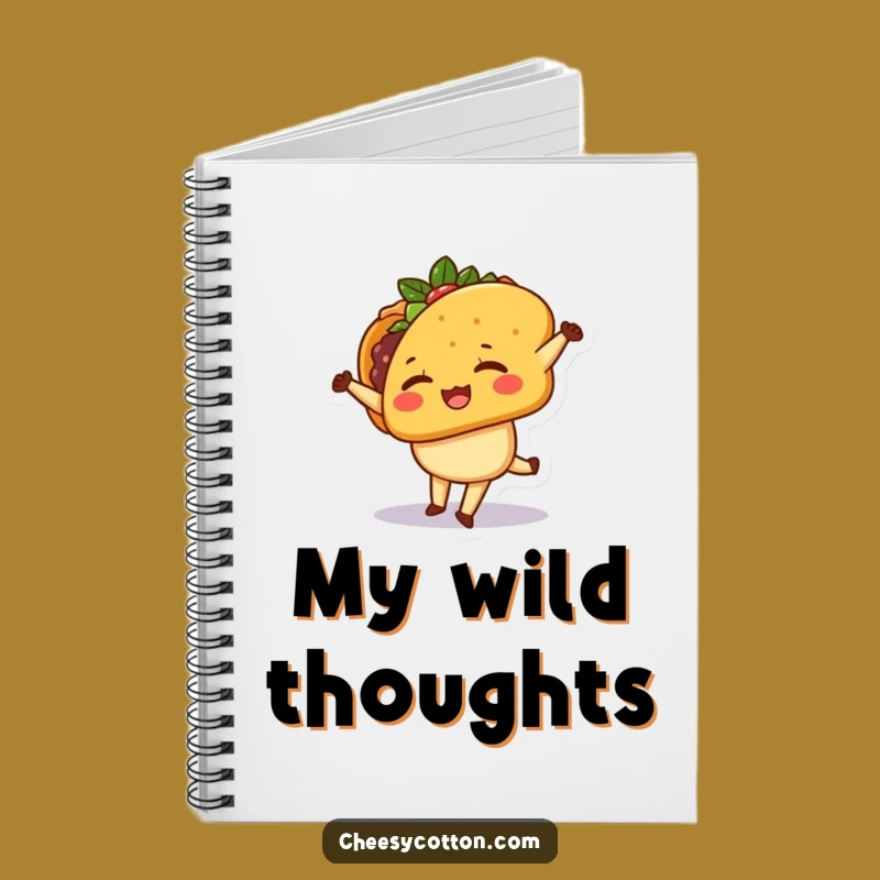 Funny Kawaii Taco Cartwheel Notebook: Jot Down Laughs and Ideas